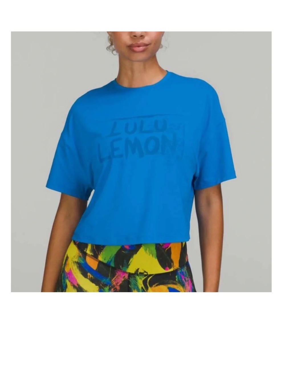 Lululemon Abrasion-Resistant Training T-Shirt Ed Curtis Women’s 6 Poolside Blue